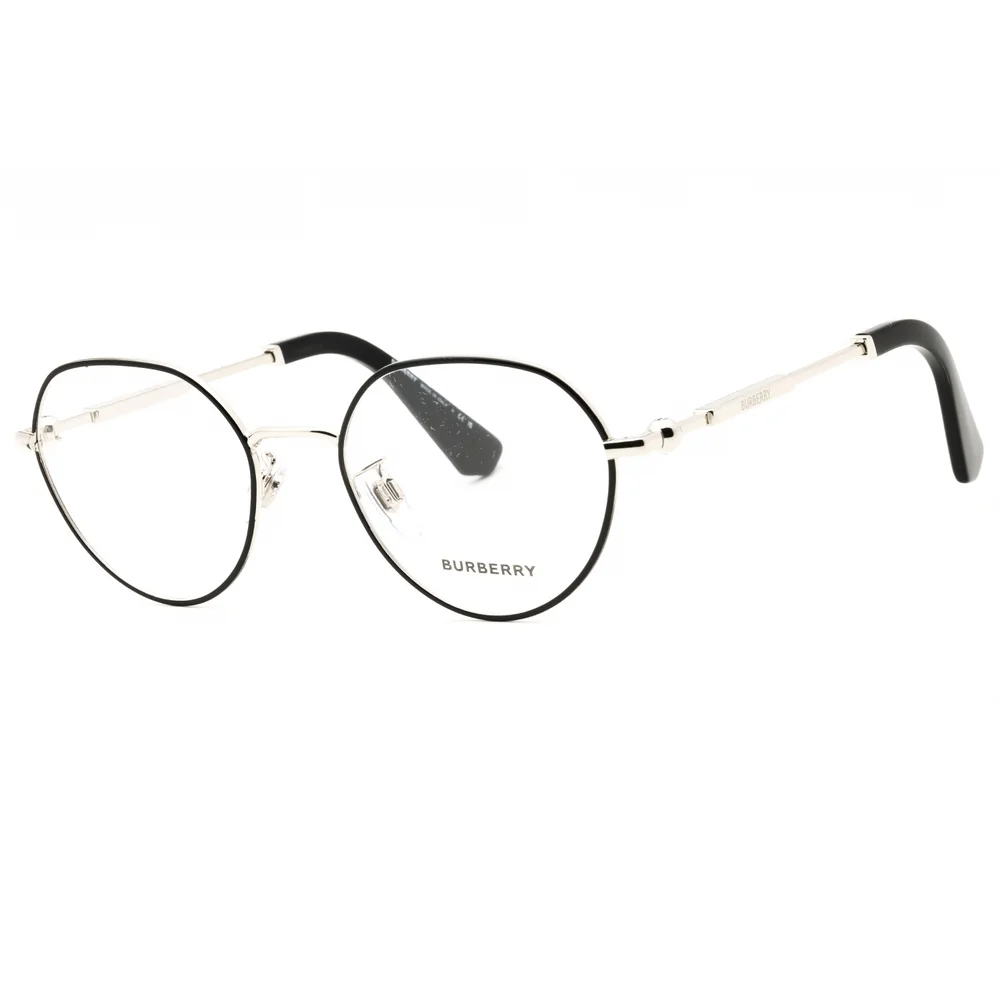 NWT Burberry 0BE1388D Black Round 51mm Eyeglasses